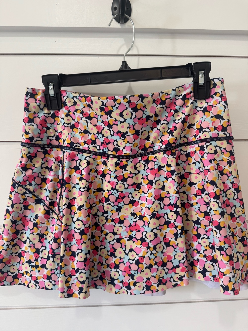 Athleta Ace Floral A-Line Tennis Skort with Pink & Yellow Print